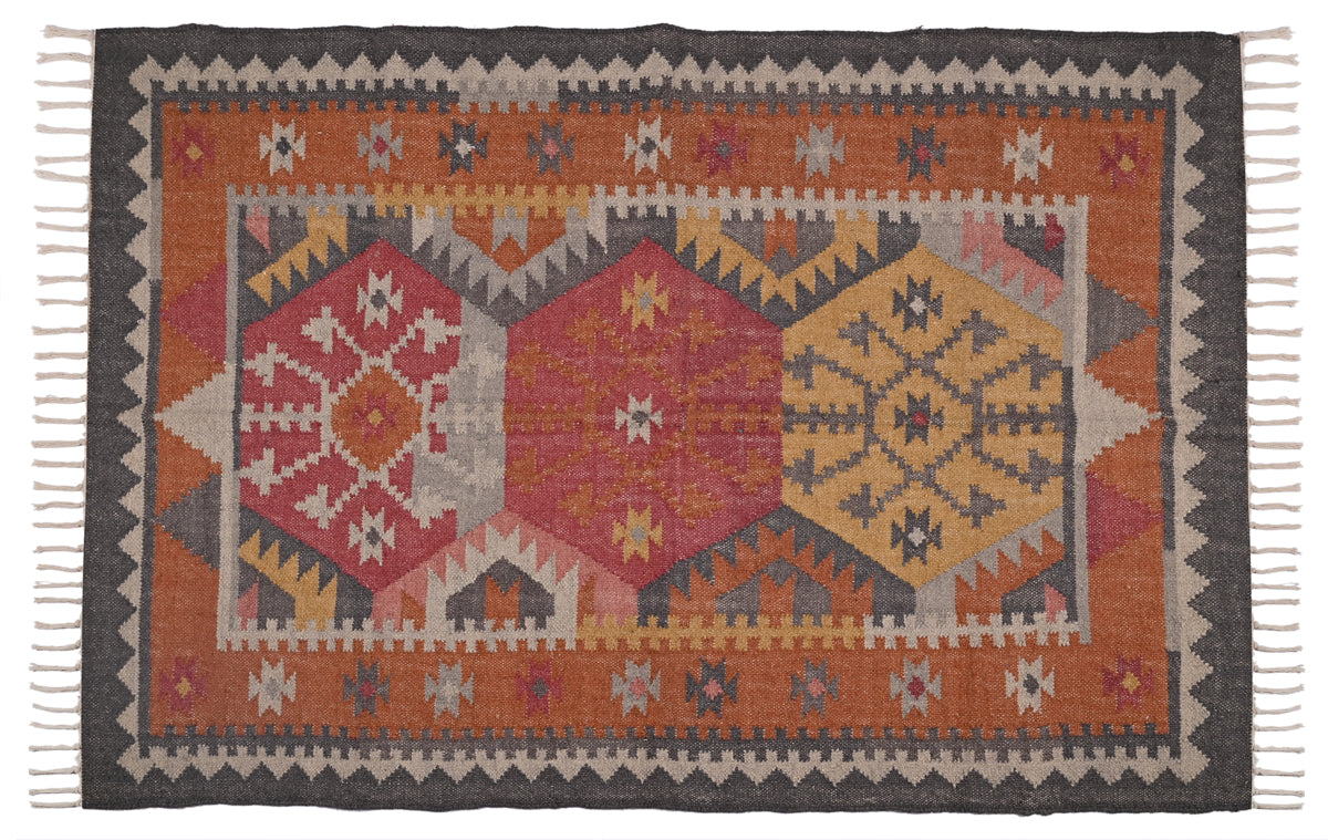 Multicolor 100% Wool Handwoven Kilim Rug