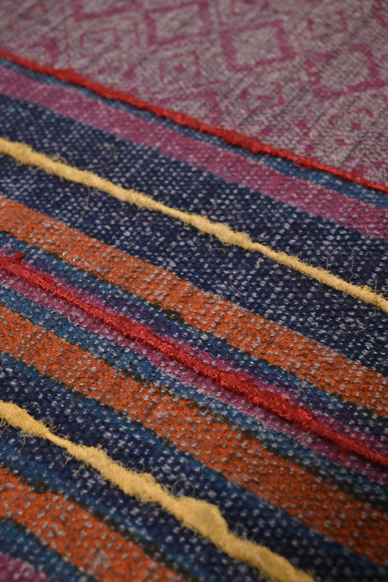 Multicolor Cotton Handwoven Printed Embrodered Rug