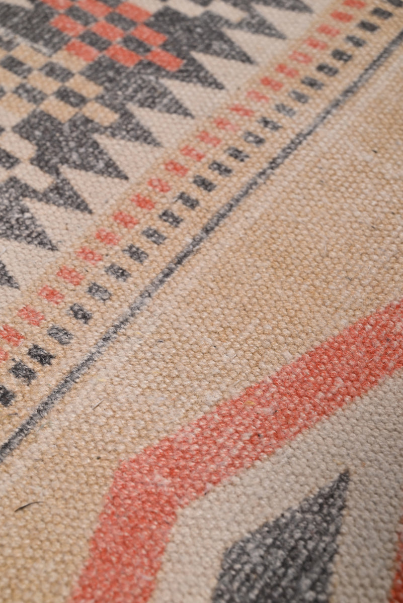 Multicolor Cotton Handwoven Printed Rug