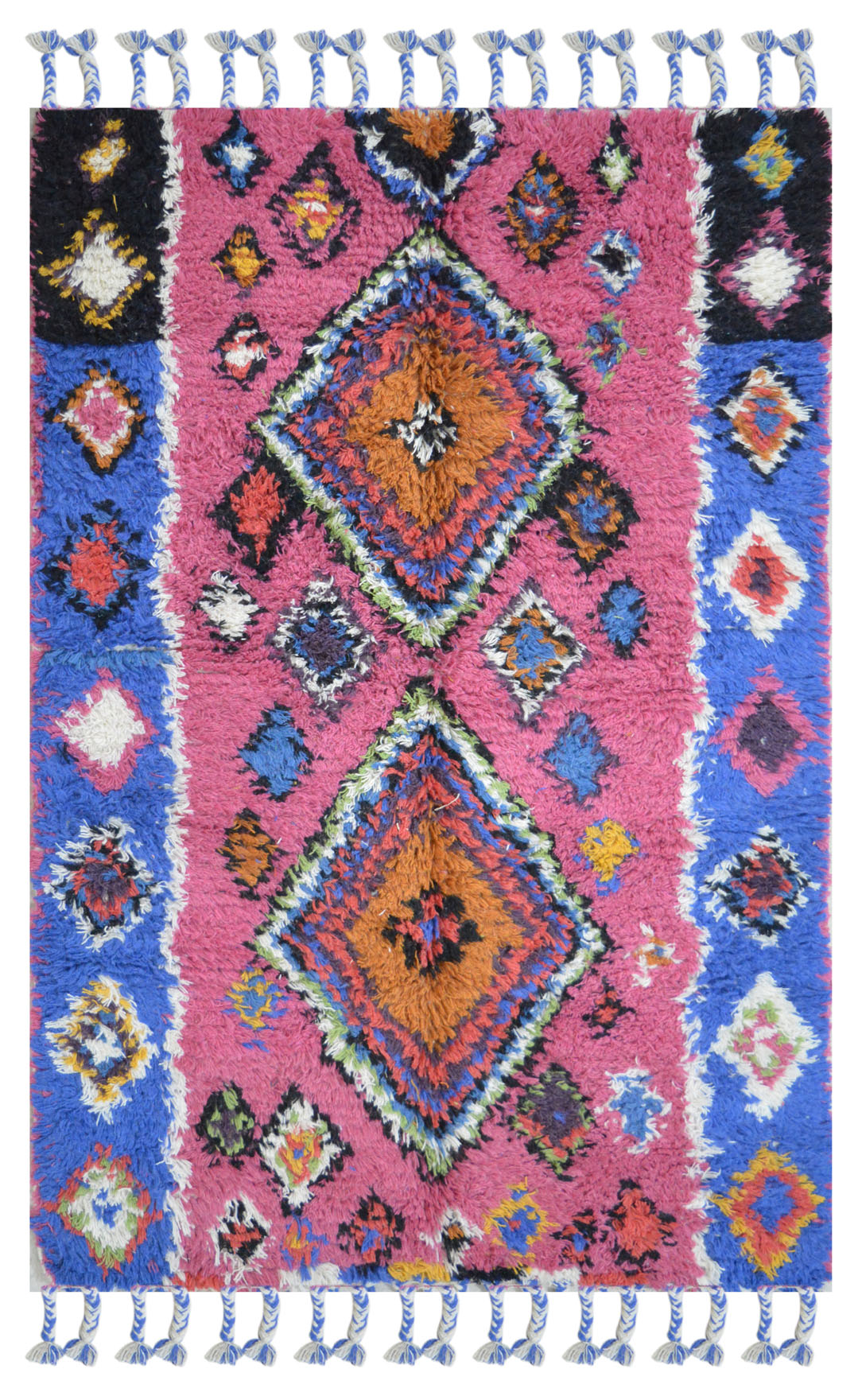 Multi Color Wool 4 x 6 Feet Shaggy Area Rug