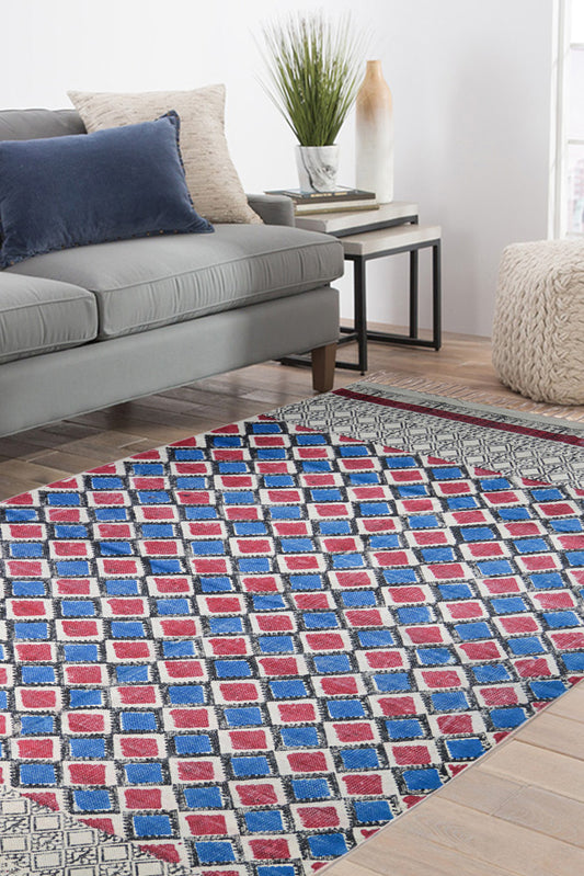 Hand Block Printed Rug