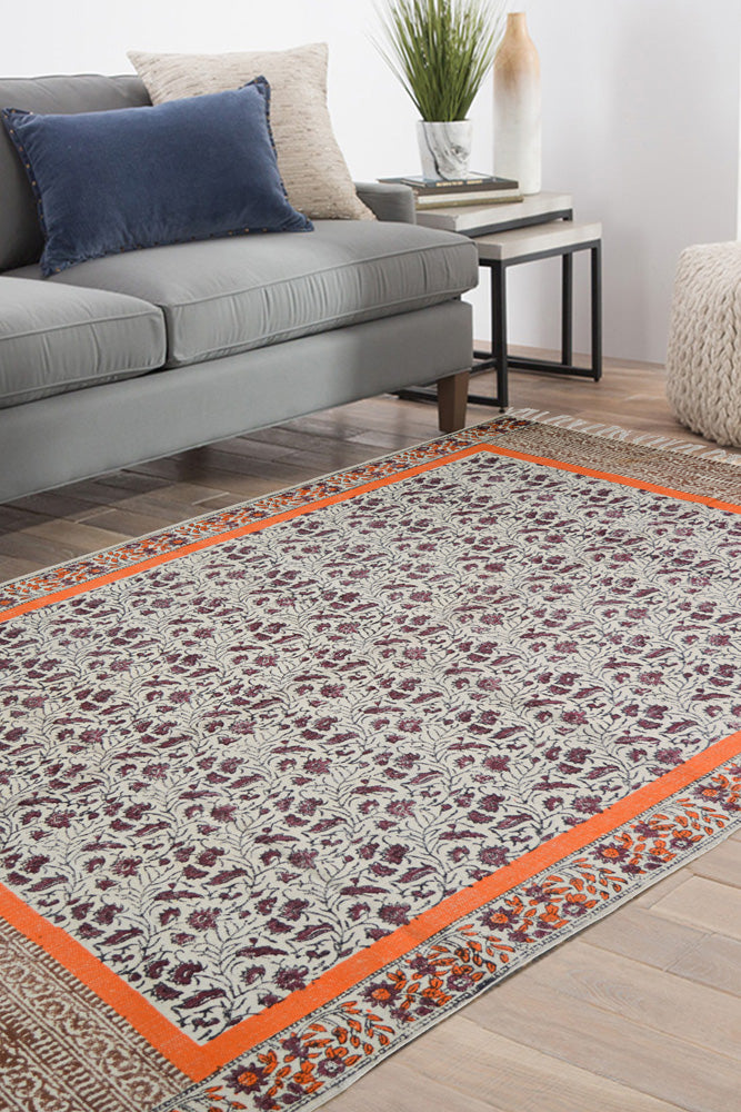 Hand Block Printed Rug