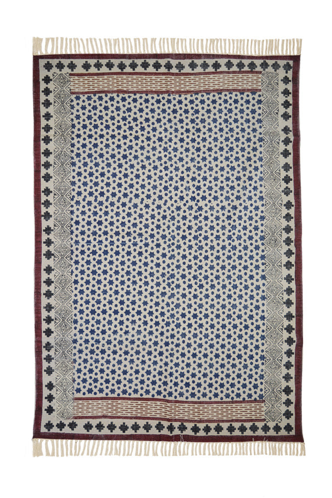 Hand Block Printed Rug