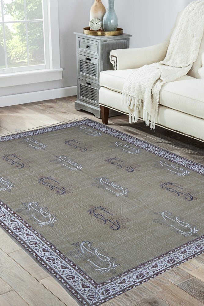 Hand Block Printed Rug