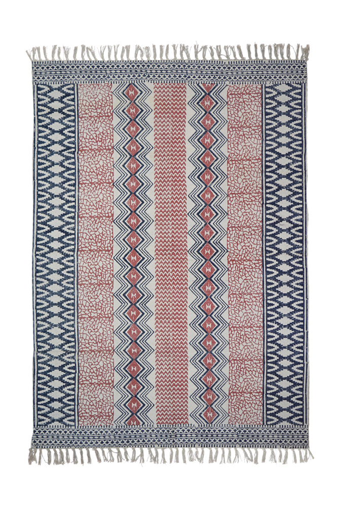 Hand Block Printed Rug